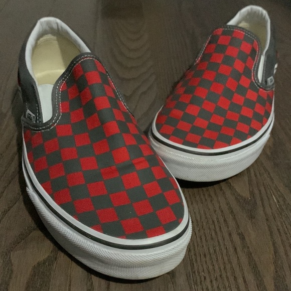 RED N GREY CHECKERED VANS FOR SALE!!! - Picture 1 of 5
